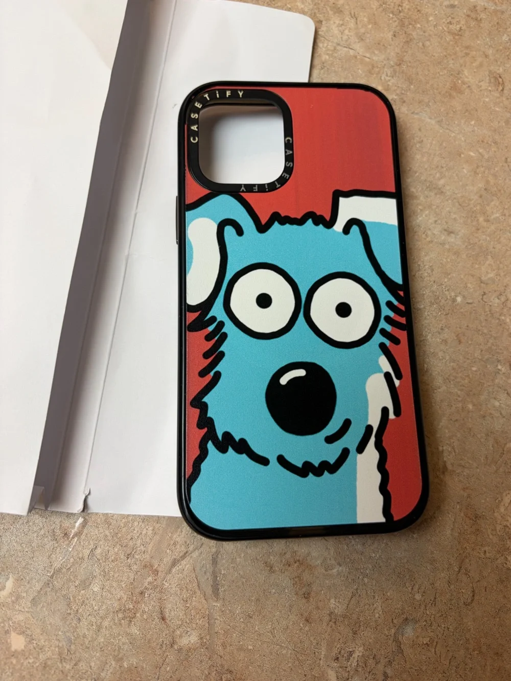 Casetify iPhone 12 MagSafe Impact Bumper Silly Blue Pop Art Dog Phone Case